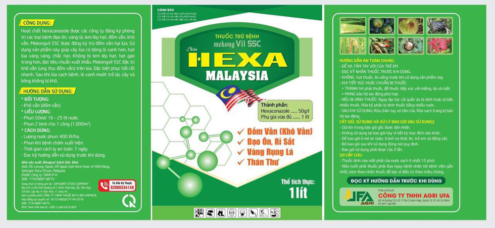 Thuốc Trừ Bệnh Mekongvil 5SC HEXA 1000ML